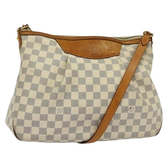 LOUIS VUITTON Damier Azur Siracusa PM Shoulder Bag N41113 LV Auth 130726 - Picture 1 of 14
